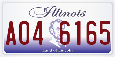 IL license plate A046165