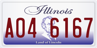 IL license plate A046167