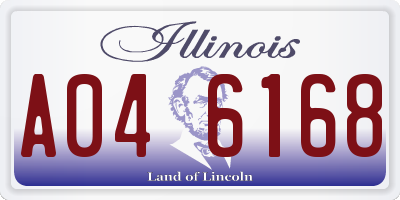 IL license plate A046168