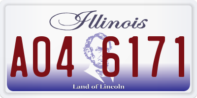 IL license plate A046171