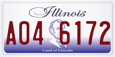 IL license plate A046172