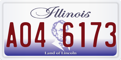 IL license plate A046173