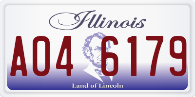 IL license plate A046179