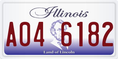 IL license plate A046182