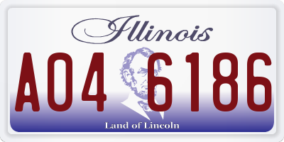 IL license plate A046186