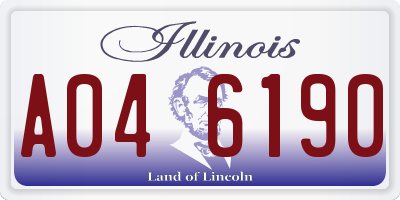 IL license plate A046190