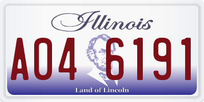 IL license plate A046191