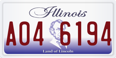 IL license plate A046194