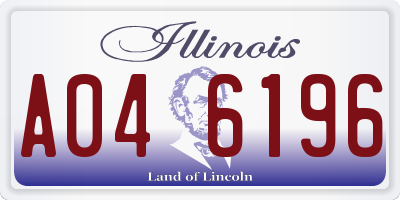 IL license plate A046196