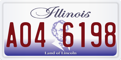 IL license plate A046198