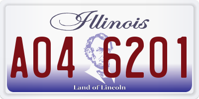 IL license plate A046201