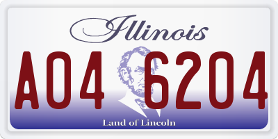 IL license plate A046204