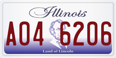 IL license plate A046206