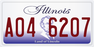 IL license plate A046207