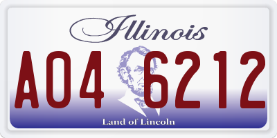 IL license plate A046212