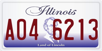 IL license plate A046213