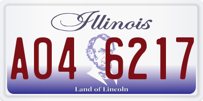 IL license plate A046217