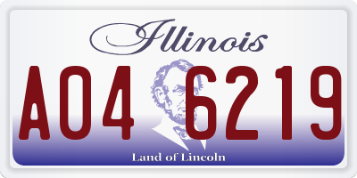 IL license plate A046219
