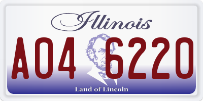 IL license plate A046220