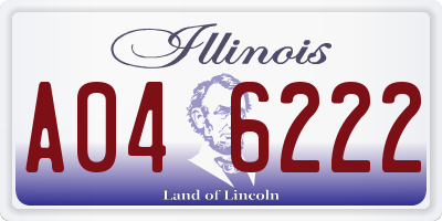 IL license plate A046222