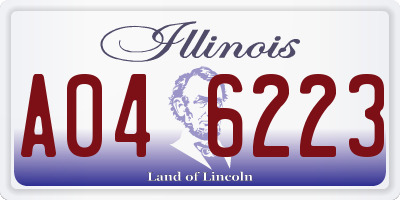 IL license plate A046223