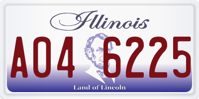 IL license plate A046225