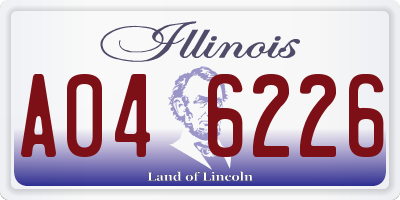 IL license plate A046226