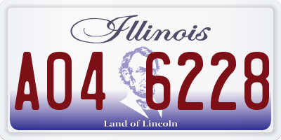 IL license plate A046228