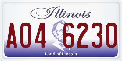 IL license plate A046230
