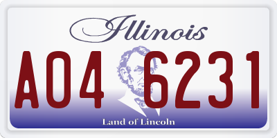 IL license plate A046231