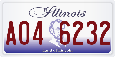 IL license plate A046232