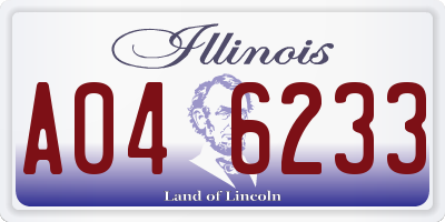 IL license plate A046233