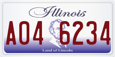 IL license plate A046234