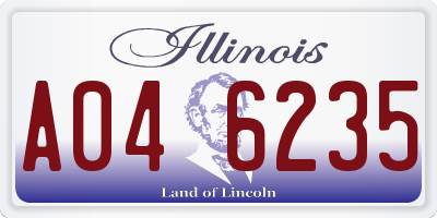 IL license plate A046235
