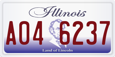 IL license plate A046237