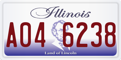 IL license plate A046238