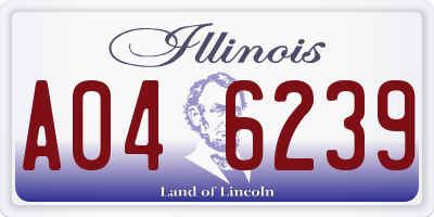 IL license plate A046239