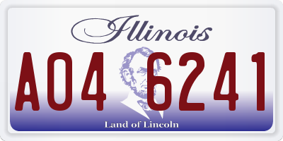 IL license plate A046241