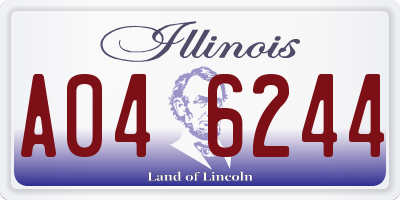 IL license plate A046244