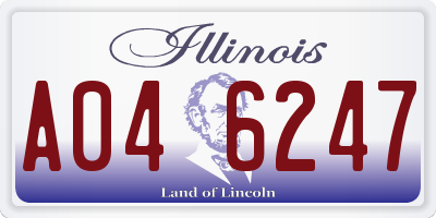 IL license plate A046247