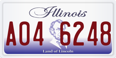 IL license plate A046248
