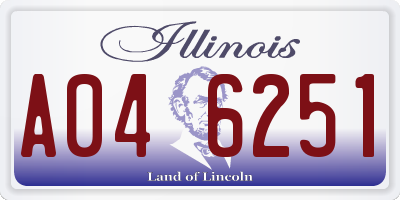 IL license plate A046251