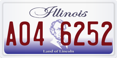 IL license plate A046252