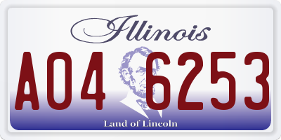 IL license plate A046253