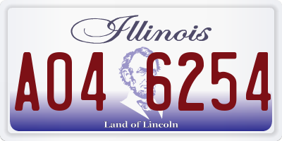 IL license plate A046254