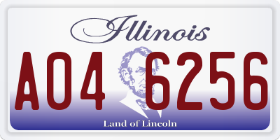 IL license plate A046256