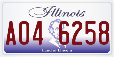 IL license plate A046258