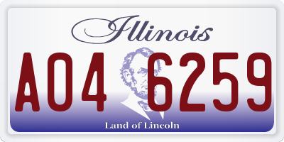IL license plate A046259