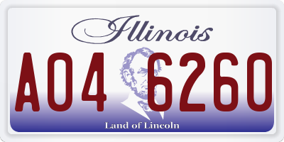 IL license plate A046260