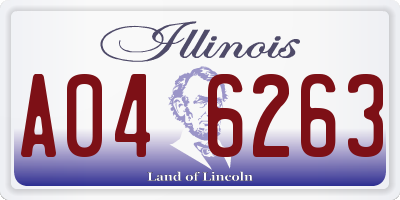 IL license plate A046263